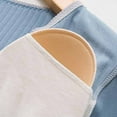 thumbnail image 4 of WREESH Womens Nursing Pajama Set Breastfeeding Sleepwear Solid Round Neck Long Sleeve Blouse Pants Two Piece Set Blue, 4 of 9