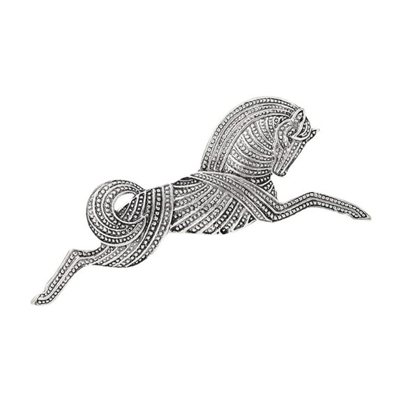 YIEMEEN Elegant Alloy Horse Brooch Pin Jewelry Accessory Portable for Women Unisex Vintage Inspire Accessory Daily Use