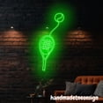 thumbnail image 3 of Handmadetneonsign Tennis Bat And Ball Neon Sign, Tennis Led Light, Sports Room Wall Art Decor 72821, 3 of 5
