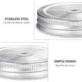 thumbnail image 2 of 2Pcs Stainless Steel Mason Jar Lids with Straw Holes for Canning Jars, 2 of 8