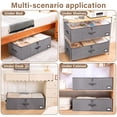 thumbnail image 3 of VOZOGO 10" High Under Bed Storage Containers, Clear Lid & Visible Window, Label Holder, 2 Pack Gray, Underbed Bedding Organizer for Bed Sheets, Pillow, Clothes, 3 of 4