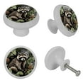 thumbnail image 7 of 4 Packs Cute Raccoon Fluorescence Crystal Glass Cabinet Knobs Drawer Handles for Kitchen Cabinets Dresser Cupboard Wardrobe Pulls Handles, 7 of 7