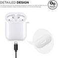 thumbnail image 4 of Airpods Case,Watruer Silicone Skin Cover Case Full Protective Durable Shockproof Drop Proof with Keychain Compatible, 4 of 5