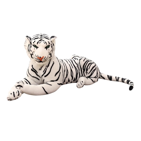 Lindos juguetes de peluche de tigre, almohada para dormir, tigre de peluche, animal de peluche Blanco