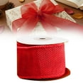 thumbnail image 3 of Jute Burlap Ribbon,Wide Jute Ribbon Natural Burlap Fabric Roll Wired Edge,Christmas DIY Crafts And Holiday Decor,for Wreaths,Christmas Tree Decoration,Big Bow Crafts,Gift Wrapping, Wedding(Red), 3 of 5