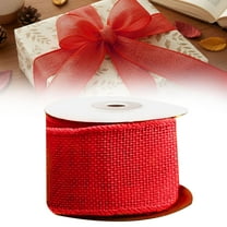 PLJFXXM 1.57 Inch x 5 Yard Natural Burlap Ribbon - Woven DIY Craft Ribbon for Gift Wrapping, Wreath, Holiday & Floral Decor