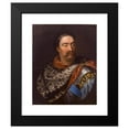 thumbnail image 2 of Jan Tricius 12x14 Black Modern Framed Museum Art Print Titled - Portrait of John III Sobieski in a Leopard Skin, 2 of 5