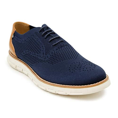 Nautica Men's Wrenwood Oxford Shoe Fashion Sneaker-Navy Knit-9.5