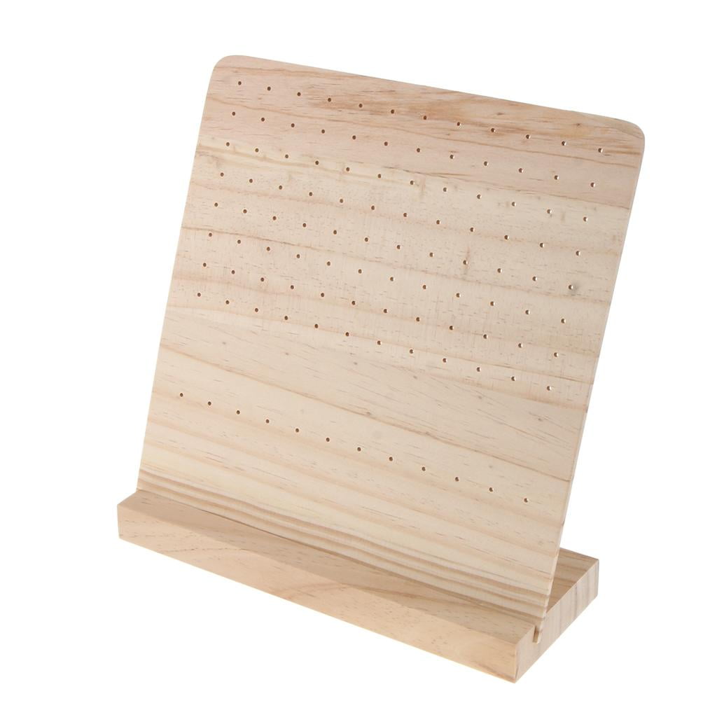 Segolike Unfinished Wood Earrings Jewelry Hanger Organizer Holder, Jewelry Rack Storage Display Holes for Decor
