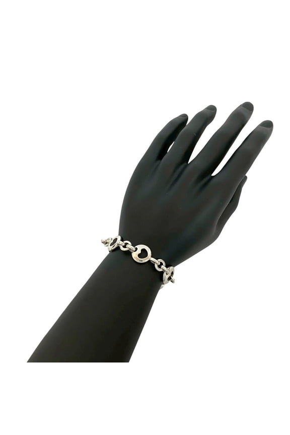 Pre-Owned TIFFANY & Co. Tiffany Pierced Heart Motif Sterling Silver Bracelet 53466 (Good)