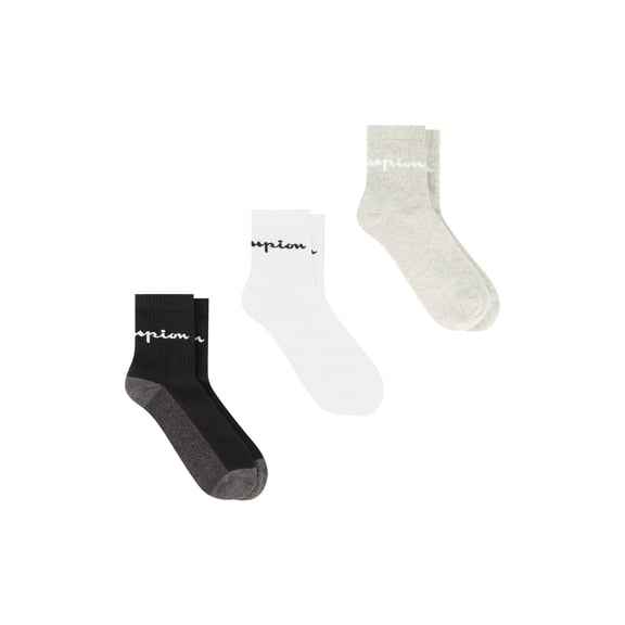 Champion Men’s Ankle Socks 6 Pack – Half Terry Cushion, Moisture-Wicking, Arch Support, Stretch Comfort, Sizes 6–12.5