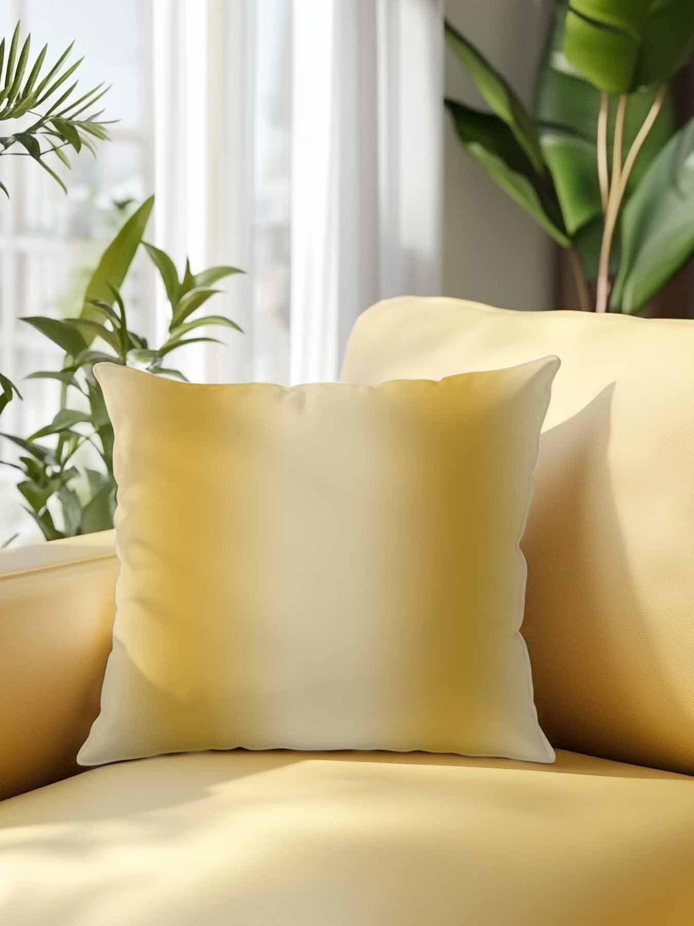 Outdoor Pillows Waterproof, Yellow Ombre Bedding Throw Pillows with Insert for Couch Sofa Bed, Modern Abstract Art Farmhouse Gradient 18x18 Inch Pillowcases Decorative Camping Patio Pillow Set of 1