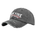 thumbnail image 4 of AJGRHE Distressed Baseball Cap With 3D Embroidery Unique Washed Denim Hat For Daily Casual Outdoor Hiking Green One Size, 4 of 4