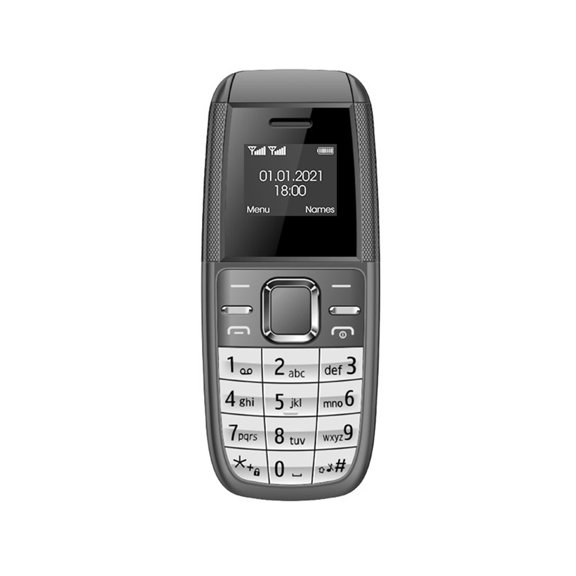 JANGSLNG Mini BM200 Smartphone, 0.66", 350mAh Battery (Unlocked), Gray/Red
