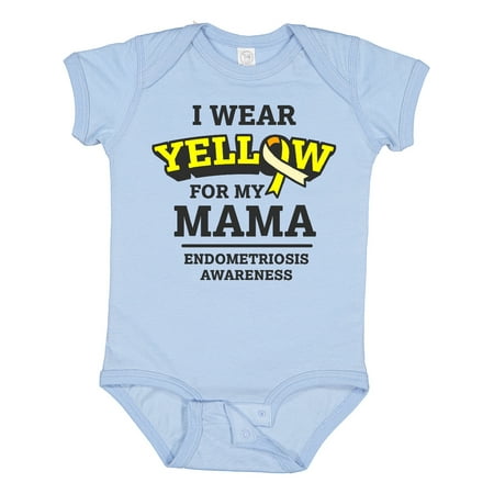 

Inktastic I Wear Yellow for My Mama Gift Baby Boy or Baby Girl Bodysuit