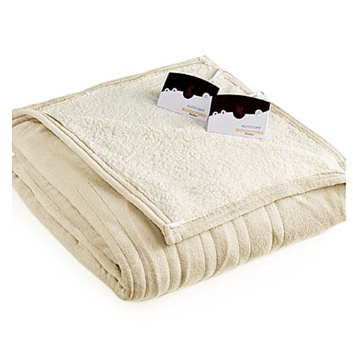 Biddeford MicroPlush Sherpa Electric Heated Warming Blanket Twin Full