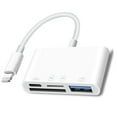 thumbnail image 1 of Type-C 4-in-1 Multi-Function Card Reader with SD/TF/USB Ports & Charging Support, 1TB Capacity Compatible, Plug-and-Play, Portable ABS Design for Smartphones/Cameras, White (Boxed), 1 of 6
