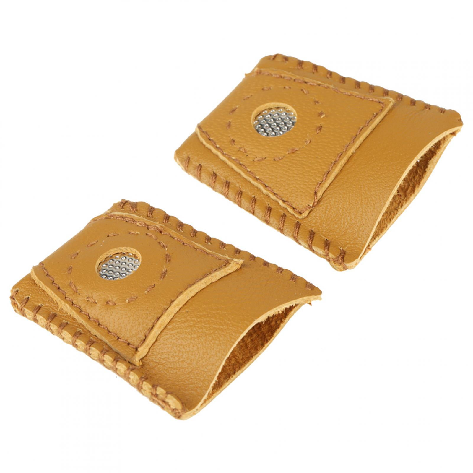 Soft Leather Coin Thimble Finger Protection 