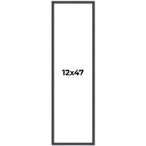 12x47 Rustic Brown Real Wood Picture Frame Width 0.75 inches | Interior Frame Depth 0.5 inches |