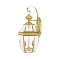 thumbnail image 4 of Farol de pared exterior Livex Lighting Monterey de latón pulido, 4 of 6