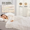 thumbnail image 5 of MARNUR Electric Throw Blanket 50"x60", Faux Fur Heated Throw, 6 Heating Levels, 4 Hours Timer - White, 5 of 14