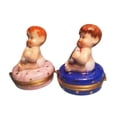 thumbnail image 5 of 2 Babies Year 2000 Baby Boy Girl Figurines - Limoges Limoges Box Porcelain Figurine, 5 of 8
