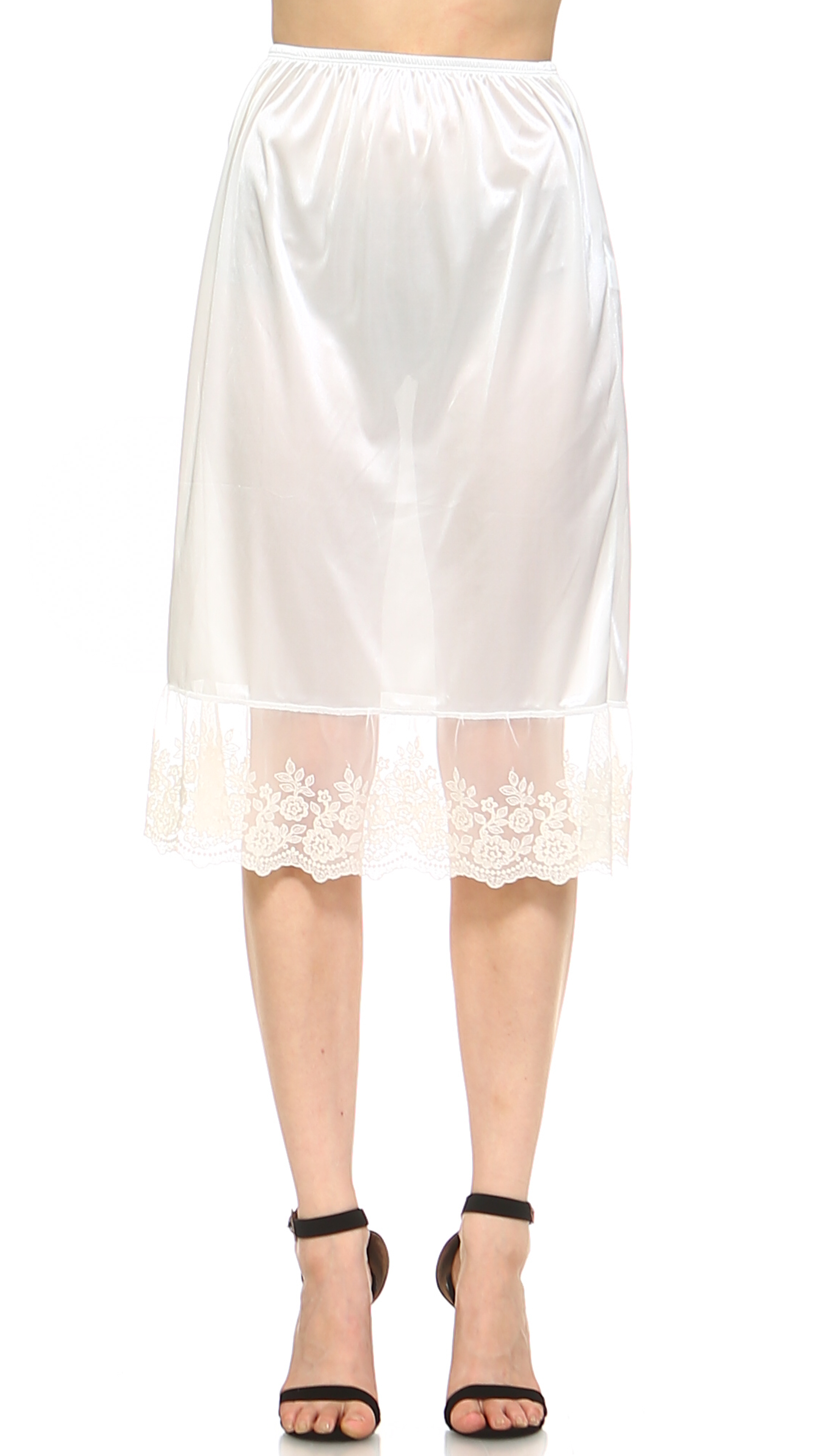 Women's long single lace satin 