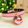 thumbnail image 5 of Walbest Leather Cat Collar with Bell Adjustable Small Pet Kitten Collars, 11 Style, 5 of 7