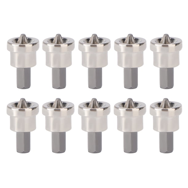 EeaseMX 10 brocas hexagonales PH2 para paneles de yeso, brocas de perforación, tope de profundidad, tornillos para placas de yeso, puntas de destornillador de localización