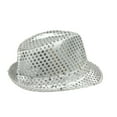 thumbnail image 2 of Silver LED Fedora with 14 White Lights (Each), 2 of 3