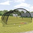 thumbnail image 1 of vidaXL Baseball Batting Cage Net Black 500x400x250 cm Polyester, 1 of 5
