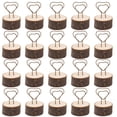 thumbnail image 1 of Coofit Place Card Holder Wooden: 20PCS Mini Photo Note Clip Holder Wire Picture Holder, 1 of 10