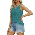 thumbnail image 7 of Levmjia Women Tank Tops Casual V Neck Sleeveless Shirt Soft Stretchy Polyester Spandex Blouse for Yoga Gym Workout Summer Spring Solid Color Loose Fit Comfortable Breathable, 7 of 7