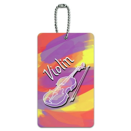 - Graphics and More Violin - Musical Instrument Music Strings Band Orchestra ID Card Luggage Tag