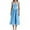 Blue, variant on Cobkk Floral Dress Strap Wrapped Chest Small Fragmented Flowers Solid Color Dress Long Dress Girl Womens Dresses Z-1074 Blue L