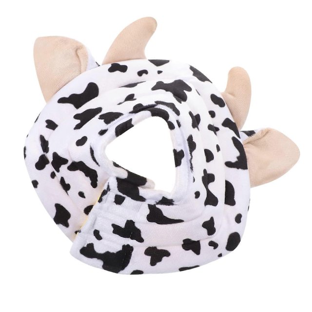 Cow Shaped Plush Cotton Dog Collar for Pets Neck Cone for Fast Healing