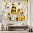 thumbnail image 5 of Yellow Gnomes Large Tapestry for Bedroom Wall Hanging Tapestry, Sunflower Floral Bee Vintage Ceiling Backdrop Tapestries Poster Blanket Wall Decor for Teens Room Living Room Dorm 100" x 59", 5 of 8