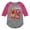 ATHLETIC HEATHER/FUCHSIA, variant on Marvel Iron Man - Action Figure - Toddler And Youth Girls Shirt Tail Raglan