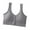 Gray, variant on Women's Front Closure Seamless Bra, Wide Strap Wirefree Bralette for Plus Size, Comfortable Support & Minimizer