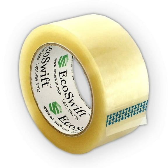 EcoSwift Brand Premium 1.88 in. x 110 yd. Clear Packing Packaging Tape 1.6 Mil, 1-Roll