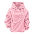 thumbnail image 4 of Women's Oversized Hooded Sweatshirt With Pet Pouch Front Pocket, Lined Pullover Hoodie For Small Dogs Cats And Daily Wear, 4 of 7