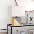 thumbnail image 2 of Pemberly Row 18.5" Concrete Stone Base Table Lamp in Dipped Gold, 2 of 10