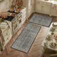 thumbnail image 2 of BERTHMEER Kitchen Rugs for Floor 2 Piece, 17.3"x30"+17.3"x47" Anti Fatigue Waterproof Black Kitchen Mats, Non Slip Comfort Cushioned Standing Mat Rug for Home, Sink, Laundry, Black, 2 of 7