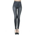 thumbnail image 3 of UAMVSH Women Fleece Lined Jeans Comfy Winter Denim Printed Fuzzy Thermal Leggings Warm High Waist Skinny Pants with Pockets, 3 of 4