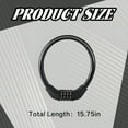 thumbnail image 2 of MELIVO Bike Lock,15.75" Bike Lock Cable,Cable Bicycle Lock Motorcycle Lock,Black, 2 of 7