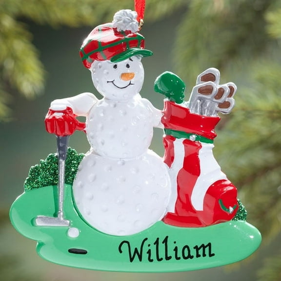 Golf Ball Golfer Personalized Christmas Ornament DO-IT-YOURSELF