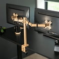 thumbnail image 2 of VIVO Light Wood Dual Monitor Desk Mount Stand, Fits Computer Screens up to 30", 2 of 8