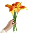 thumbnail image 5 of LShunze Mini Artificial Calla Lily 10 Stem Bridal Bouquets Artificial PU Real Touch Flowers for Home Party Decor, 5 of 8