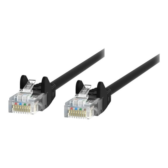 Belkin - Patch cable - RJ-45 (M) to RJ-45 (M) - 16.4 ft - UTP - CAT 6 - molded, snagless - black