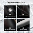 thumbnail image 3 of Diamond Bling Steering Wheel Cover for Cars, 15 Inch Soft PU Leather, Breathable & Anti-Slip Rhinestone Design, Universal Vehicle Interior Accessories, 3 of 13